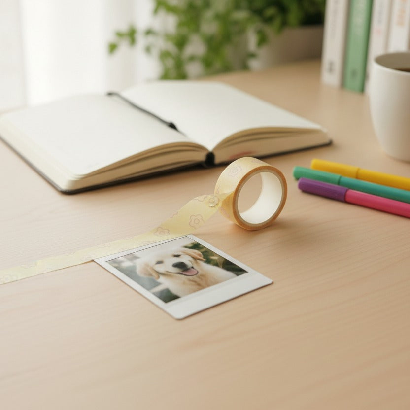 Decorative Tape Set - Yellow Floral