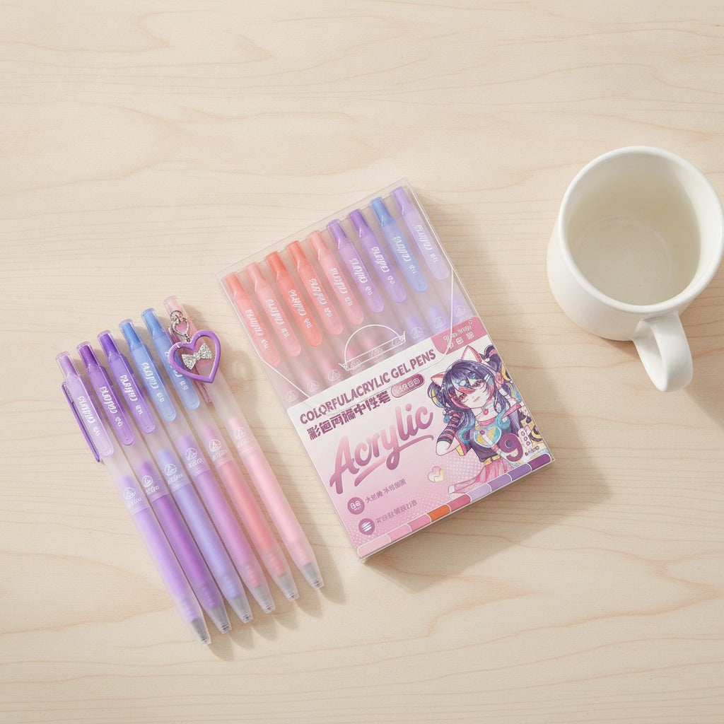 Colorful Acrylic Gel Pen Set - Type 1