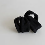 Black Ribbed Knit Hair Tie Set – hair accessories (view 1)