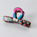 Tortoiseshell Heart Claw Clip With Rhinestone Charm – hair accessories (view 1)