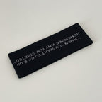 Ribbed Motivational Message Hairband - Black – hair accessories (view 1)