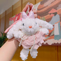 Dress Up Bunny Plush Keychain Cute Bag Charm Gift Toy - Pink 2
