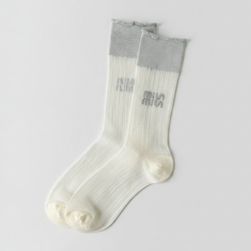 Off-White Ribbed Crew Socks – apparel accessories (view 1)