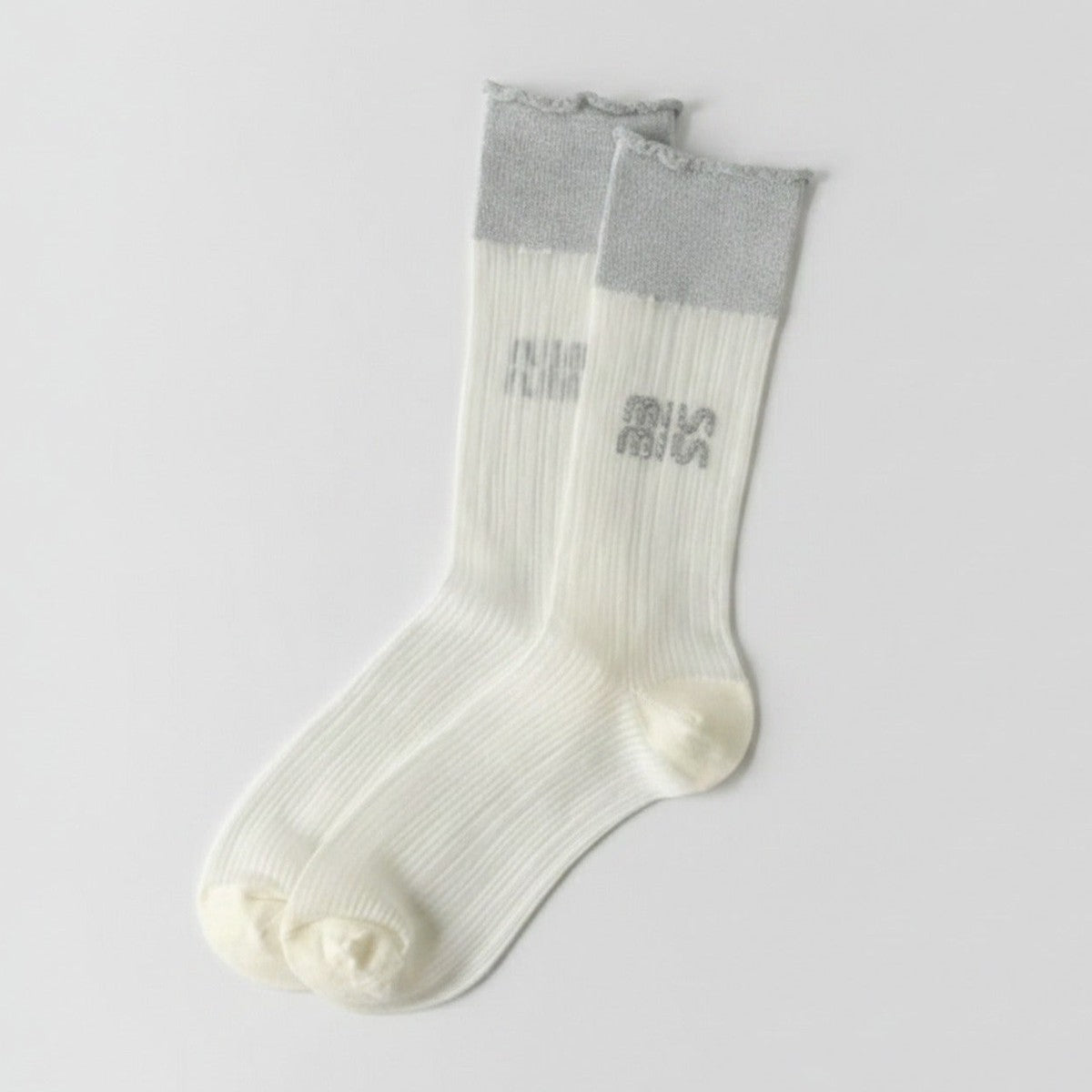 Off-White Ribbed Crew Socks – apparel accessories (view 1)