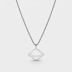 Silver Planet Pendant Chain Necklace – jewelry (view 1)