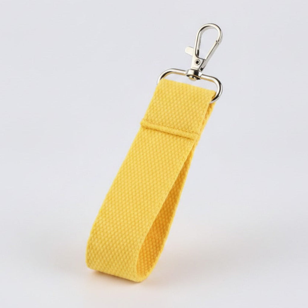 Textured Keychain Pouch Kit - Silver Hook Yellow