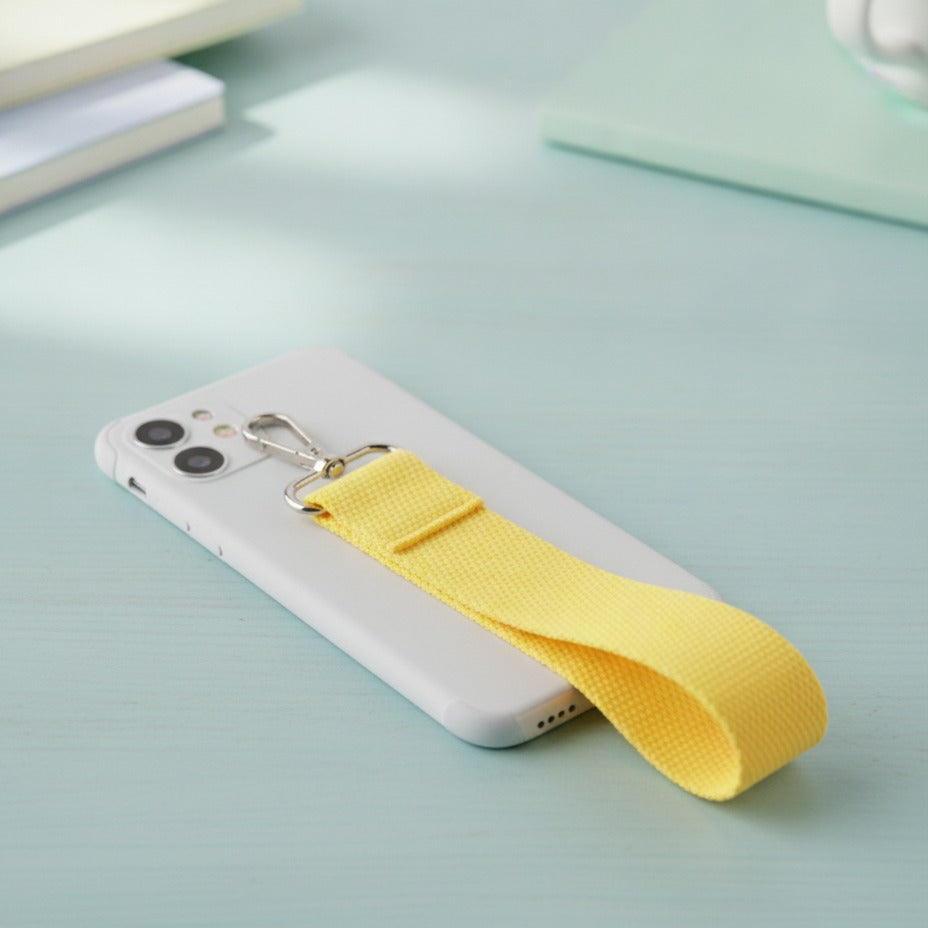 Textured Keychain Pouch Kit - Silver Hook Yellow