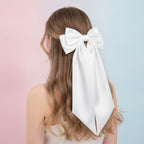 Oversized Bow Hair Claw - White