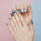 Gel Shine Nail Tips Press-On Set - Shimmer Mix