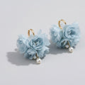 Pom Pom Petal Drop Earrings - Type 16