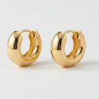 Chunky Mini Hoop Earrings - Gold