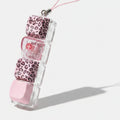 Leopard Print Nail Polish Keychain - Pink Leopard