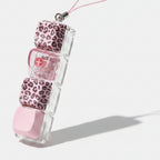 Leopard Print Nail Polish Keychain - Pink Leopard