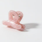Translucent Jade Flower Hair Claw Clip - Peach Pink 3cm – hair accessories (view 1)