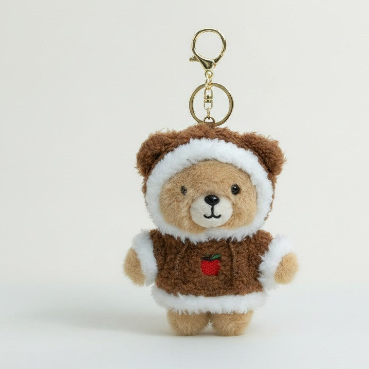 Fluffy Bear Hoodie Charm Keychain – novelty & toys (view 1)