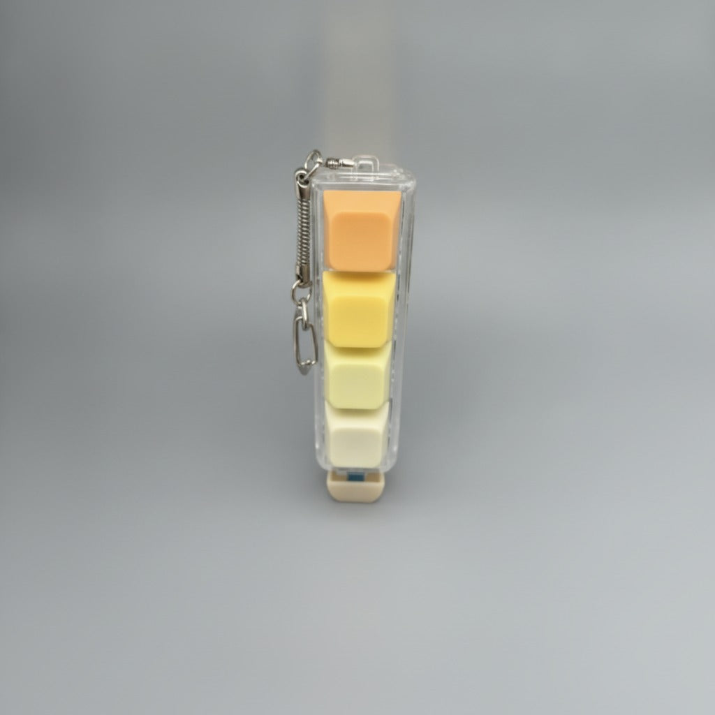 Mini Pop-It Button Keychain - Orange Gradient
