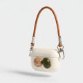 Mini Shoulder Bag AirPods Case - Cream with Blush & Olive Gems (for AirPods Pro 3)