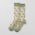 Green Floral Lace Crew Socks – apparel accessories