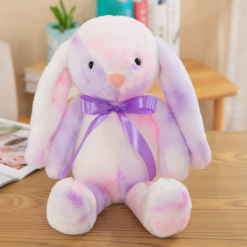 Cute colorful lop-eared rabbit doll - Purple