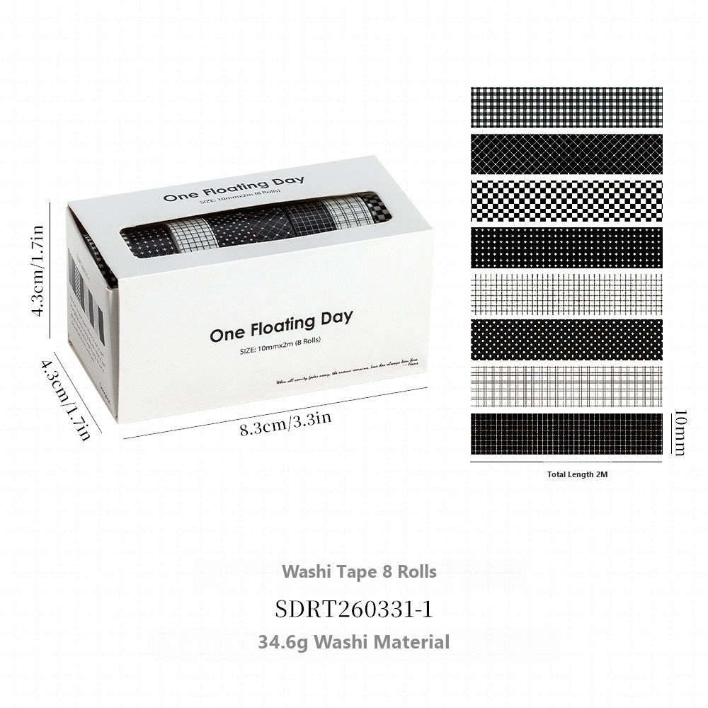 Checkered striped washi tape set - Type 1