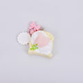 Peach Toast Squishy Keychain