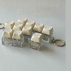 Mini Keyboard Key Charm Set - Light Brown