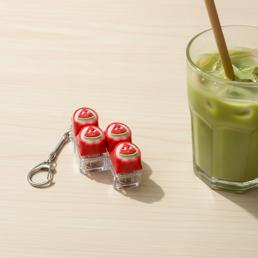 Watermelon Keycap Keychain - Z-Shape