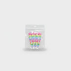 Polka Dot Teardrop Hair Clips Set Rainbow Check