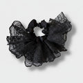 Black Lace Butterfly Ruffle Hair Scrunchie – hair accessories