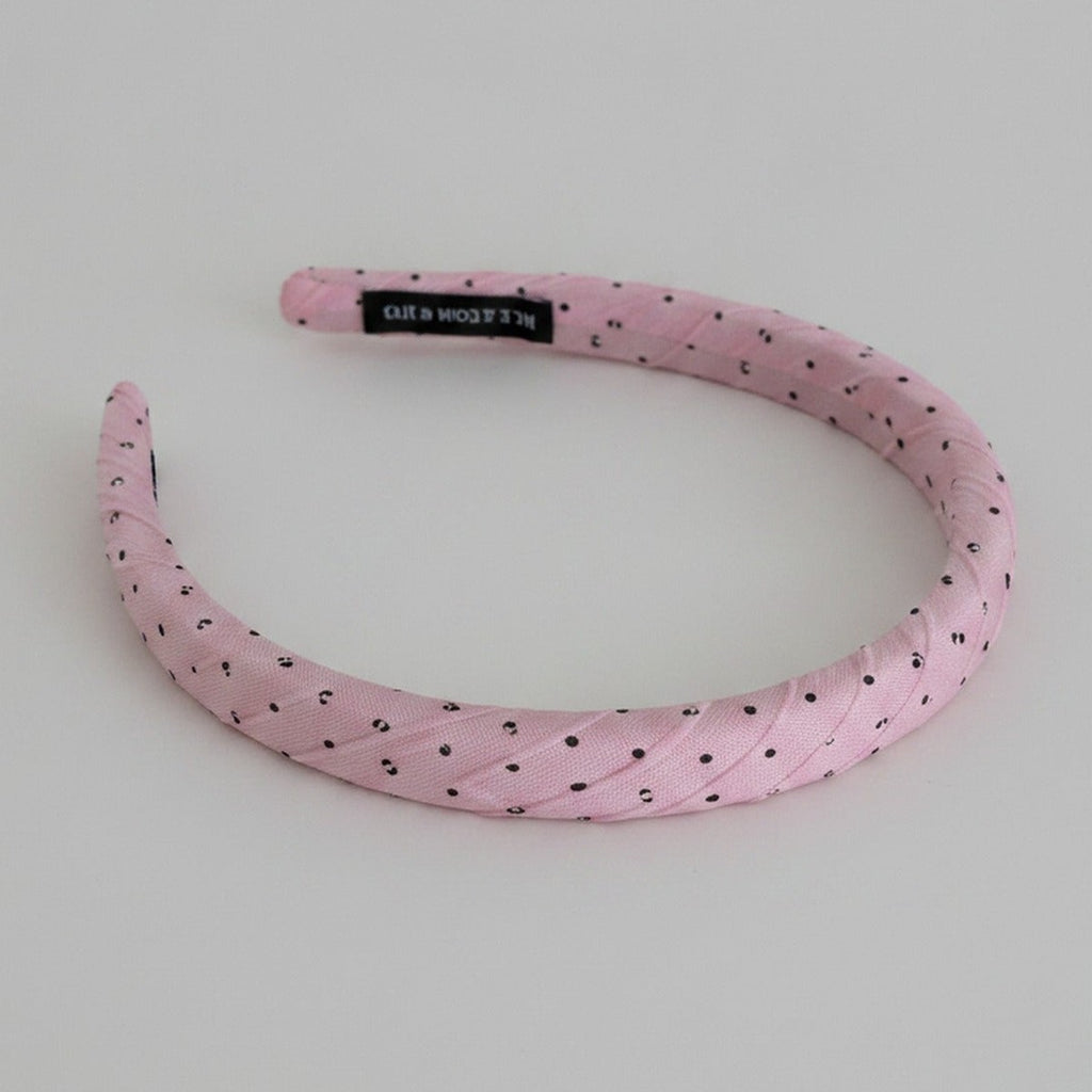 Padded Headband - Pink Polka Dot Headband – hair accessories (view 1)