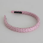 Padded Headband - Pink Polka Dot Headband – hair accessories (view 1)