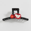 Red Flower Heart Claw Hair Clip – hair accessories (view 1)