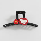 Red Flower Heart Claw Hair Clip – hair accessories (view 1)
