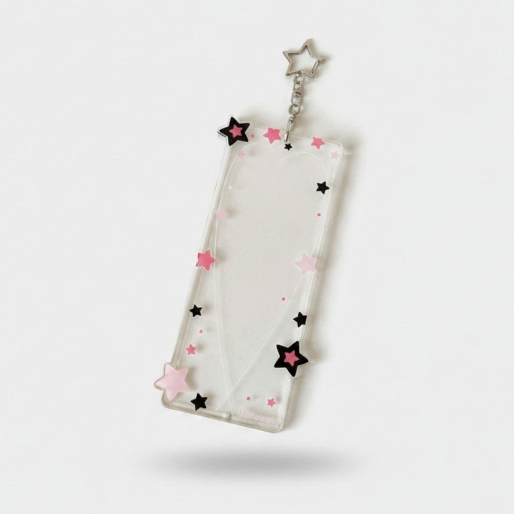 Star Charm Phone Keychain Black Pink White – novelty & toys (view 1)