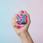 Glow-in-the-Dark Jellyfish Squishie - Pink - squeeze in hand
