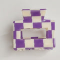 Hair Claws Colorblock - Purple Plaid 5cm – hair accessories (view 1)