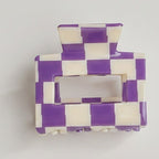 Hair Claws Colorblock - Purple Plaid 5cm – hair accessories (view 1)