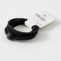 Black Textured Scrunchie Hair Tie Set – hair accessories (view 1)