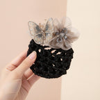 Butterfly Flower Lace Hair Claw - Khaki