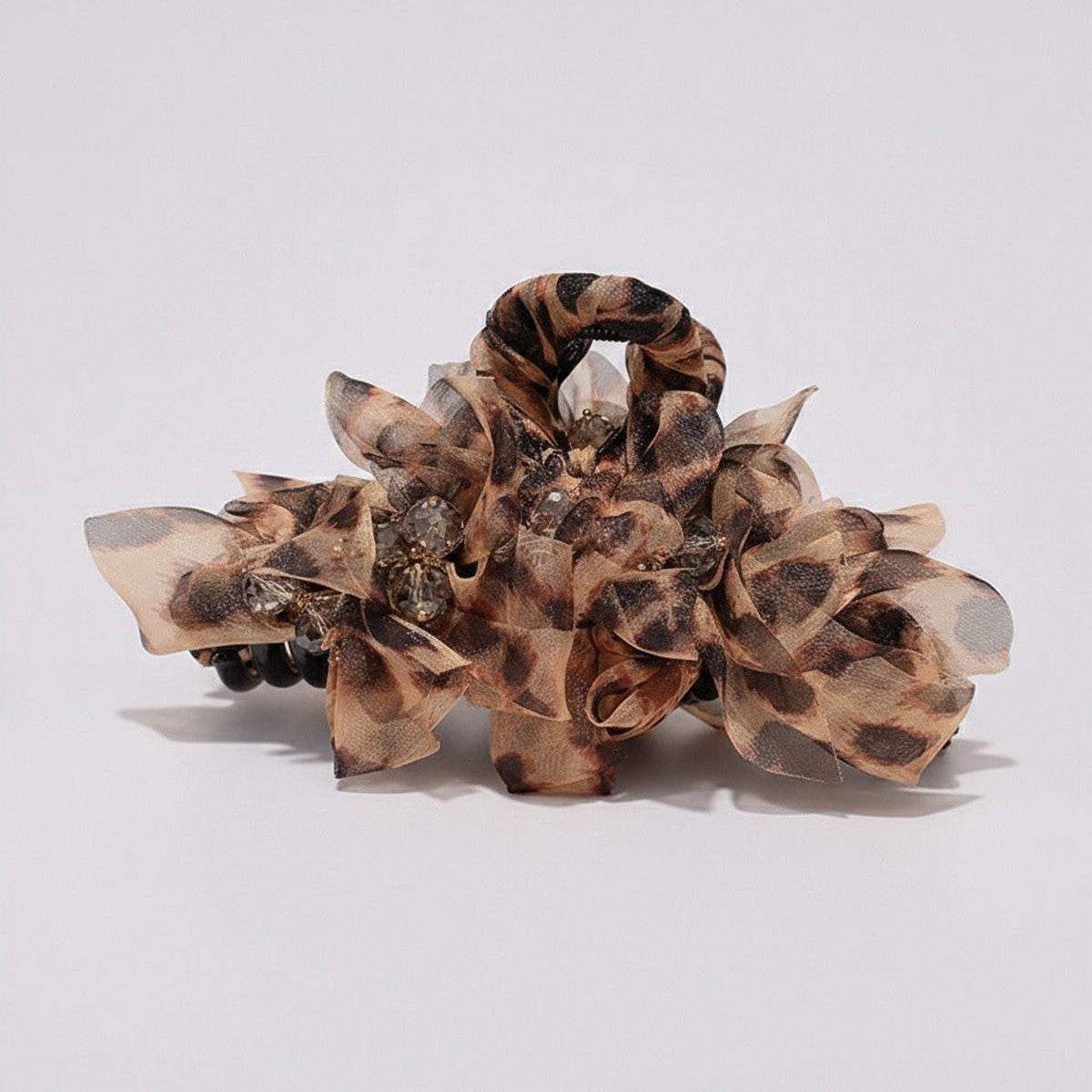 Leopard Print Hair Claw Clip - Leopard Brown