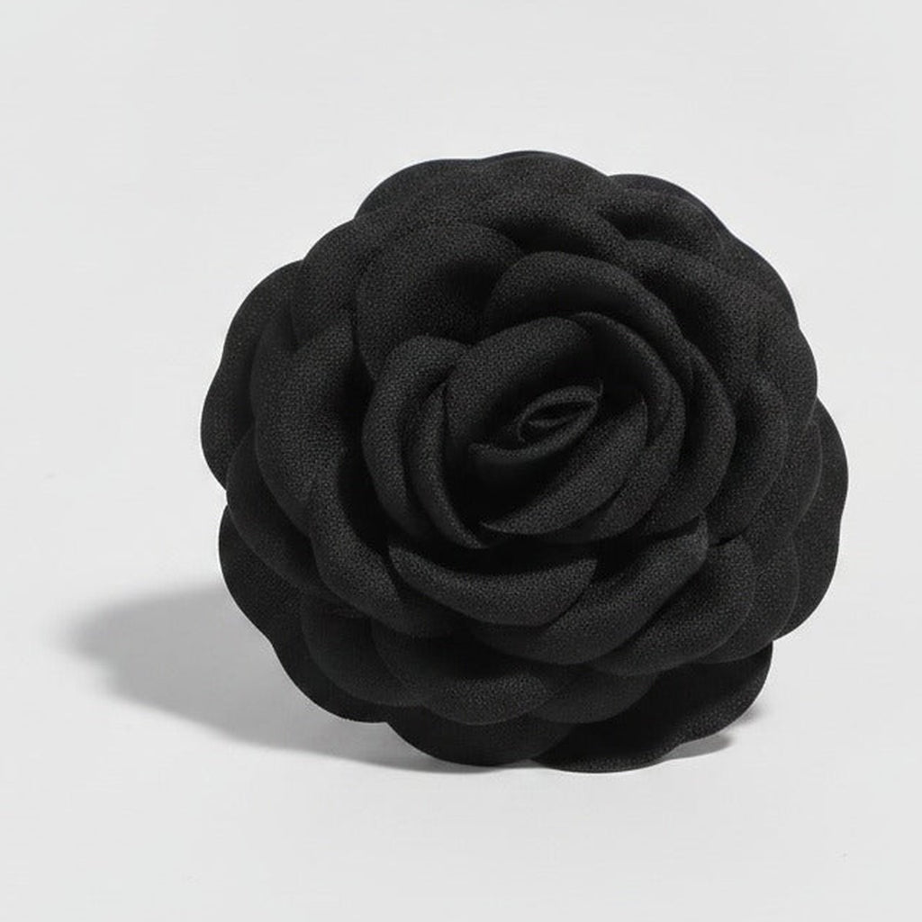 Rose Bloom Hair Claw - Black