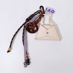Mini Bag Keychain with Braided Rope - White Bag – novelty & toys (view 1)