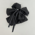 Textured Bow Hair Claw Clip - Black – hair accessories (view 1)