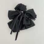 Textured Bow Hair Claw Clip - Black – hair accessories (view 1)