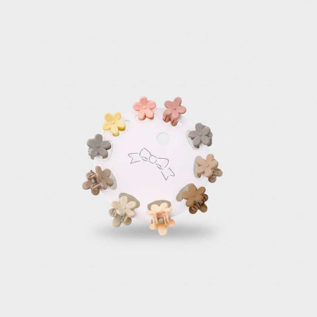 Blue Flower Hair Clips Set Flowers