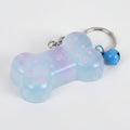 Paw Print Bone Squishy Keychain - Blue