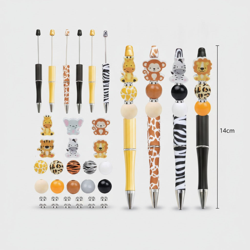 Charm variety — animal charms and beaded pens