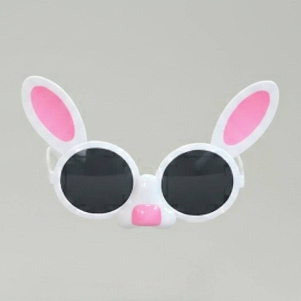 Bunny Ear Round Sunglasses Pink White – eyewear (view 1)