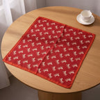 Mini Horse Print Silk Scarf - Red