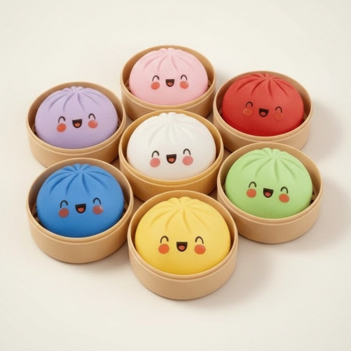Cute Smiling Baozi Steamed Bun Stress Toys – novelty & toys (view 1)